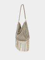 Silver Crystal Fringe Handbag