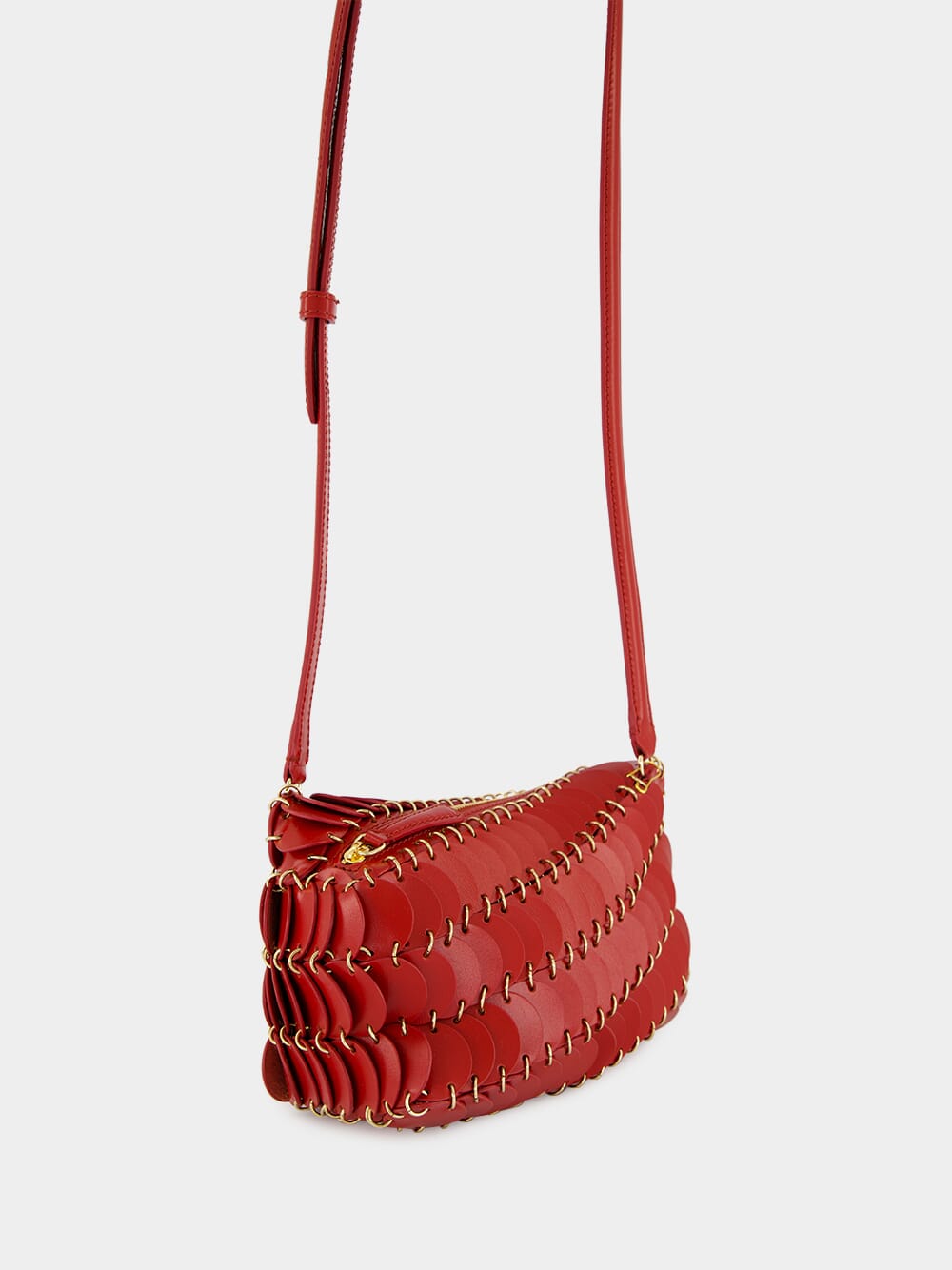 Red Paco Crossbody Leather Bag