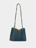 Teal 1969 Reversible Leather Flip Bag