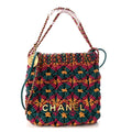 Calfskin Macrame Mini Chanel 22 Green Purple Yellow