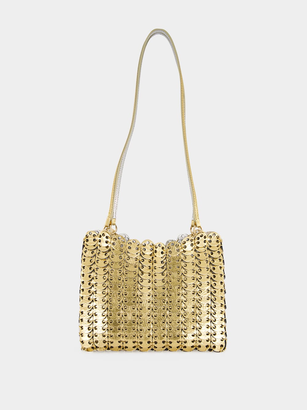 1969 Flip Gold and Silver Leather Bag