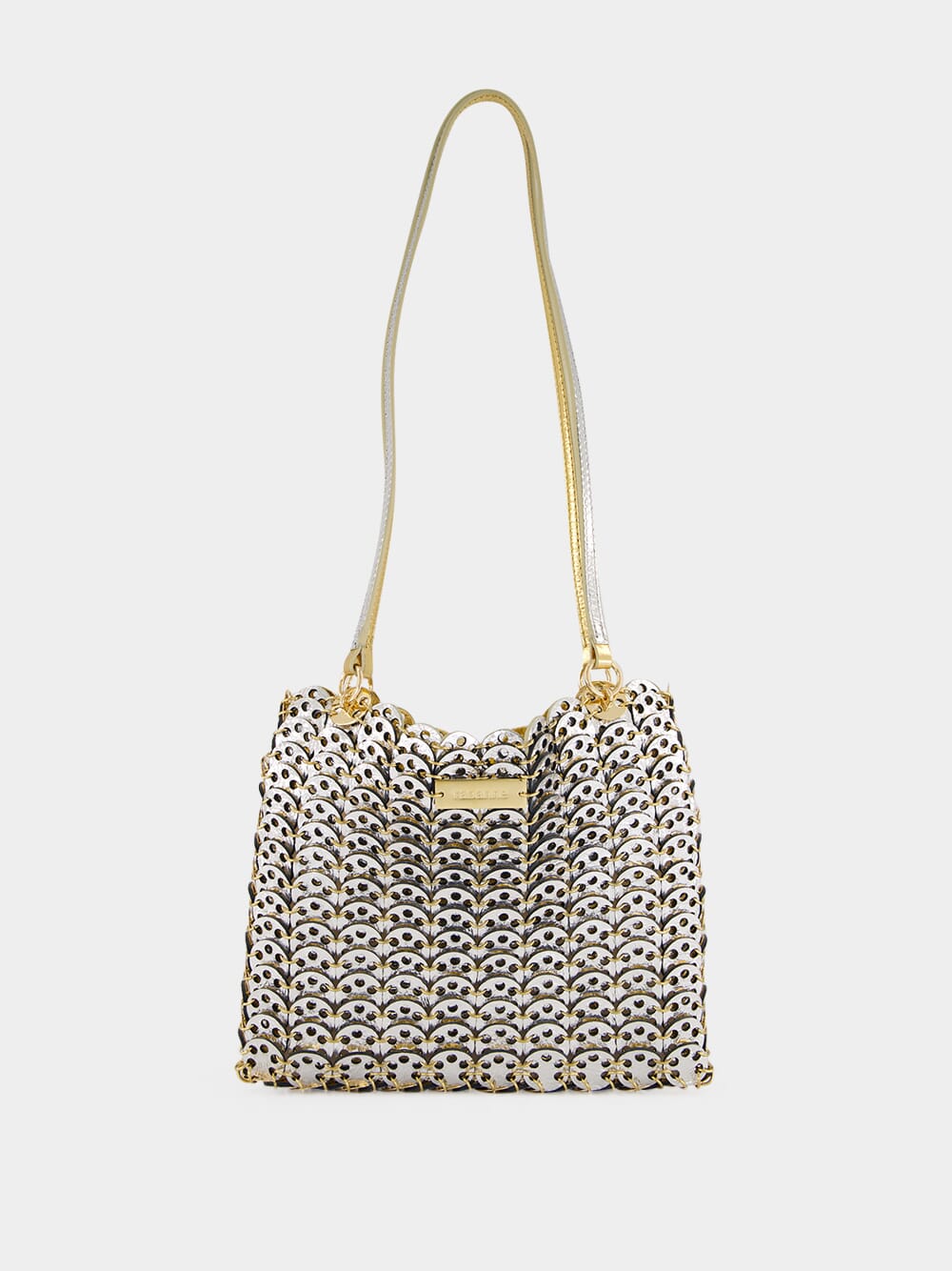 1969 Flip Gold and Silver Leather Bag
