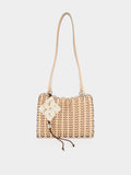 Peach Reversible Leather Shoulder Bag