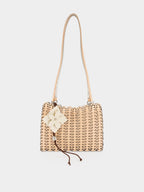 Peach Reversible Leather Shoulder Bag