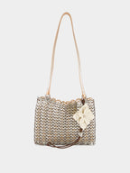 Peach Reversible Leather Shoulder Bag