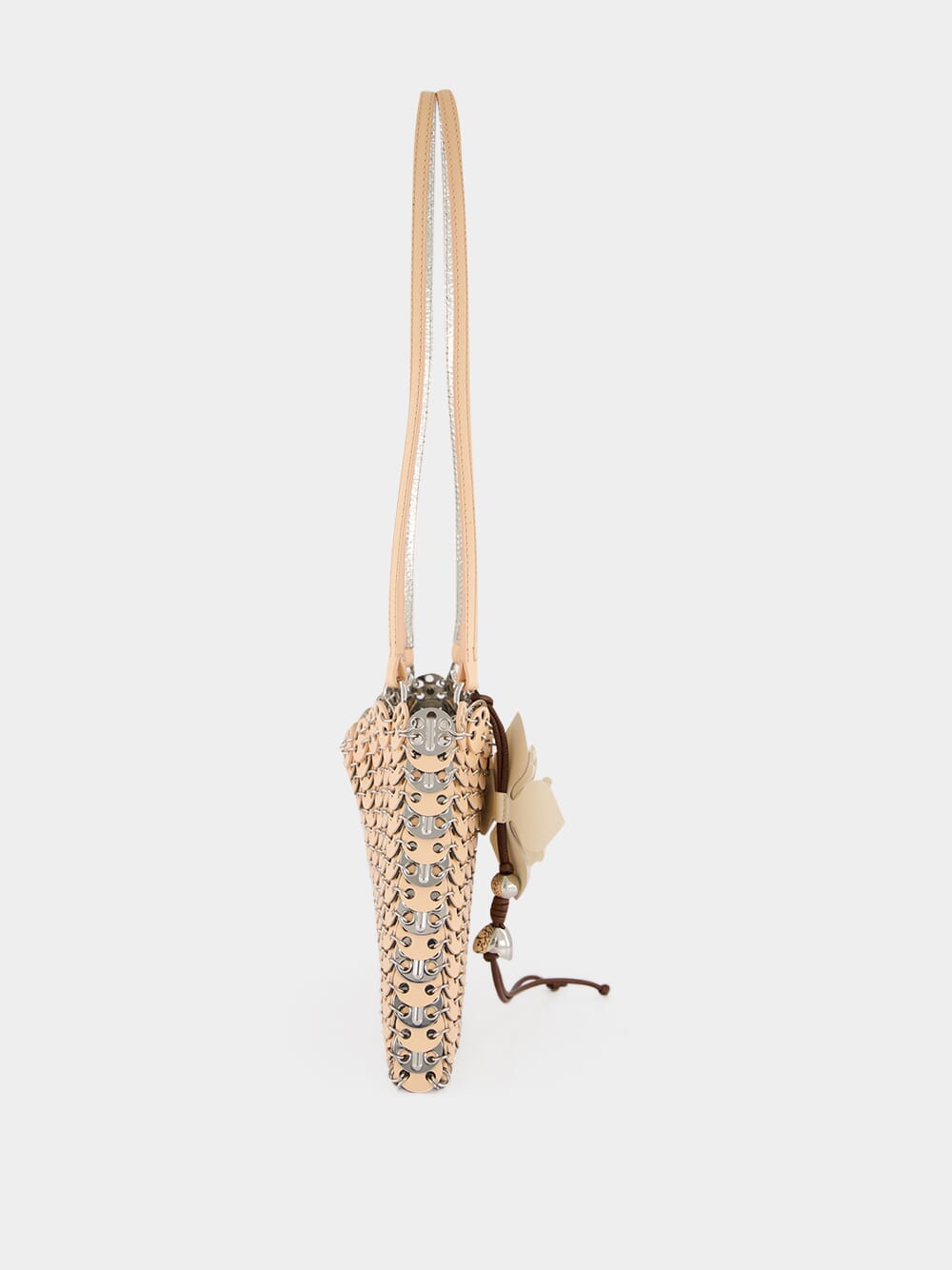 Peach Reversible Leather Shoulder Bag