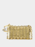 1969 Flip Gold and Silver Leather Crossbody Bag