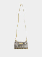 1969 Flip Gold and Silver Leather Crossbody Bag