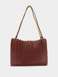 Bordeaux and Gold 1969 Reversible Flip Bag in Leather