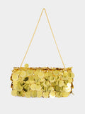 Gold Sparkle Sequin Baguette Bag