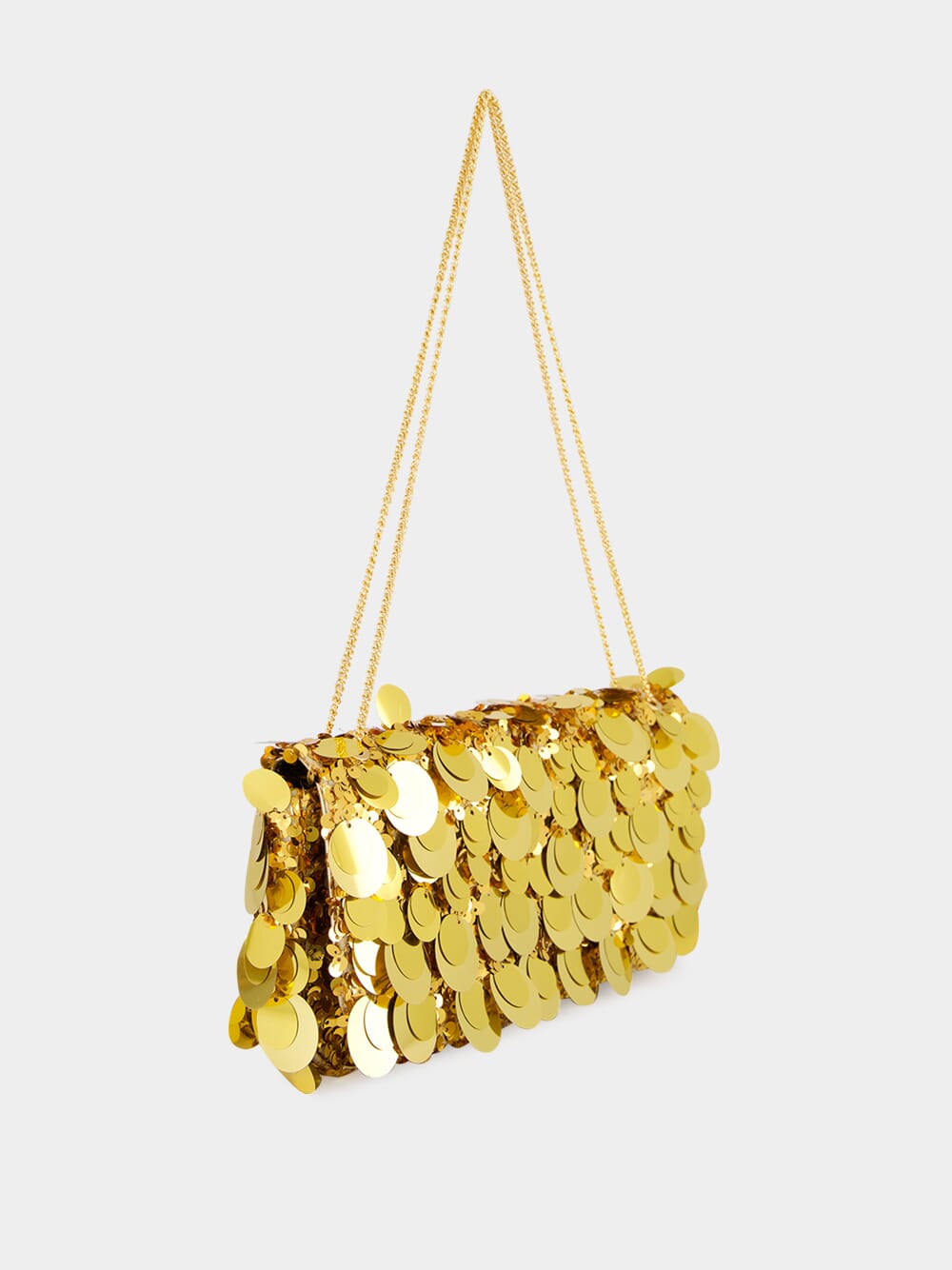 Gold Sparkle Sequin Baguette Bag