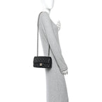 Caviar Quilted Mini Rectangular Flap Black