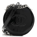 Patent Round As Earth Evening Bag Black