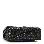 Patent Sequin Crystal Ruched 2.55 Reissue 225 Flap Black