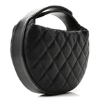 Caviar Quilted Polly Pocket Pouch Hobo Black