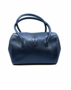 CARTIER Black Leather Solid Handbag