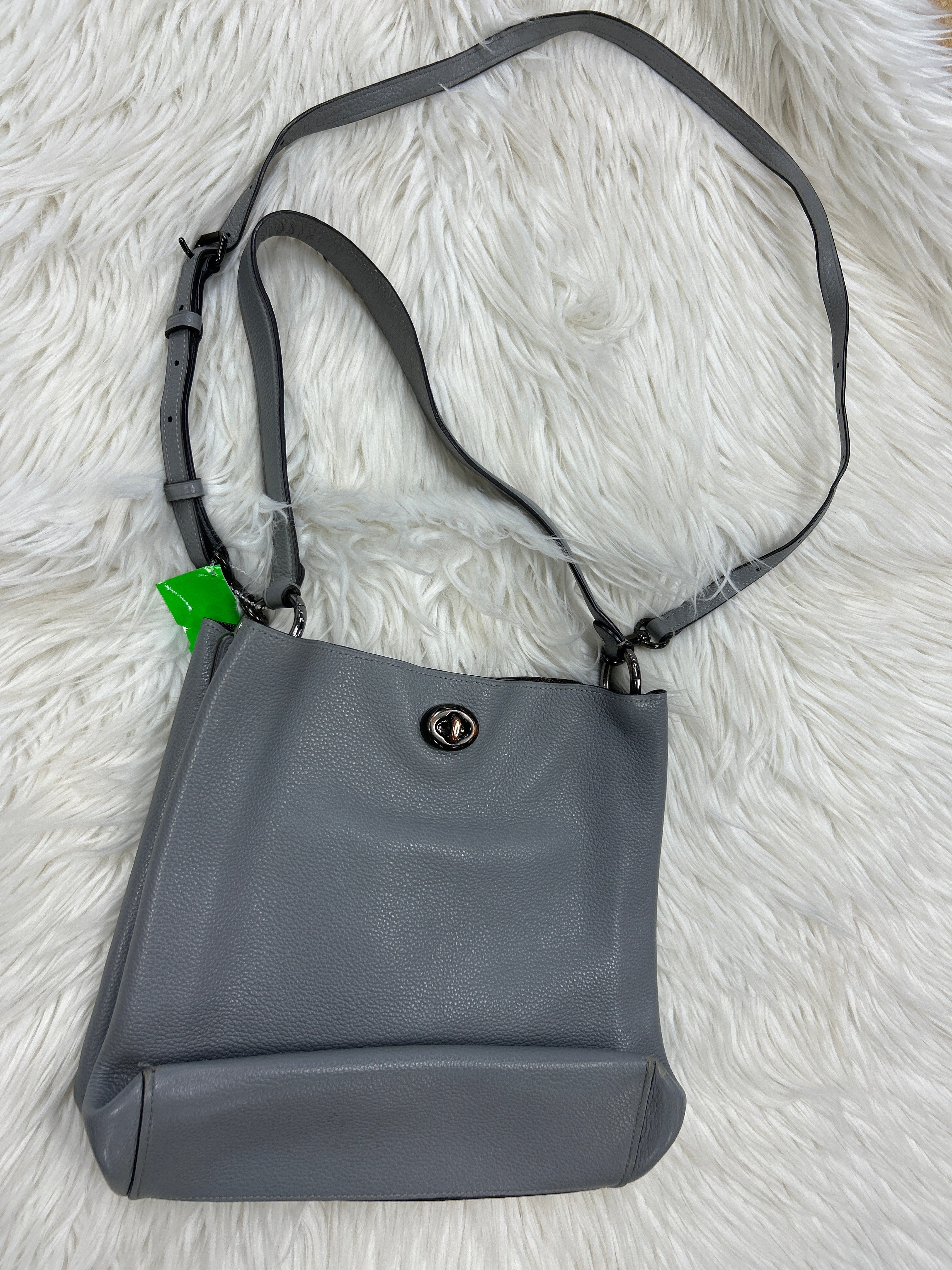 Handbag Designer By Coach In Grey, Size:Large
