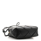 Lambskin Maxi Intrecciato Small Cassette Camera Bag Black
