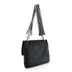Lambskin Quilted Chain Mail Shoulder Bag Black