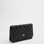 Chanel Wallet on Chain (WOC) Black Cross Body Bag Lambskin Leather Silver Hardware 2017