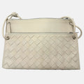 Crossbody Pouch Ivory Intrecciato Leather