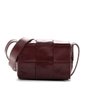 Paper Calfskin Maxi Intreccio Extra Mini Cassette Crossbody Bag Burgundy
