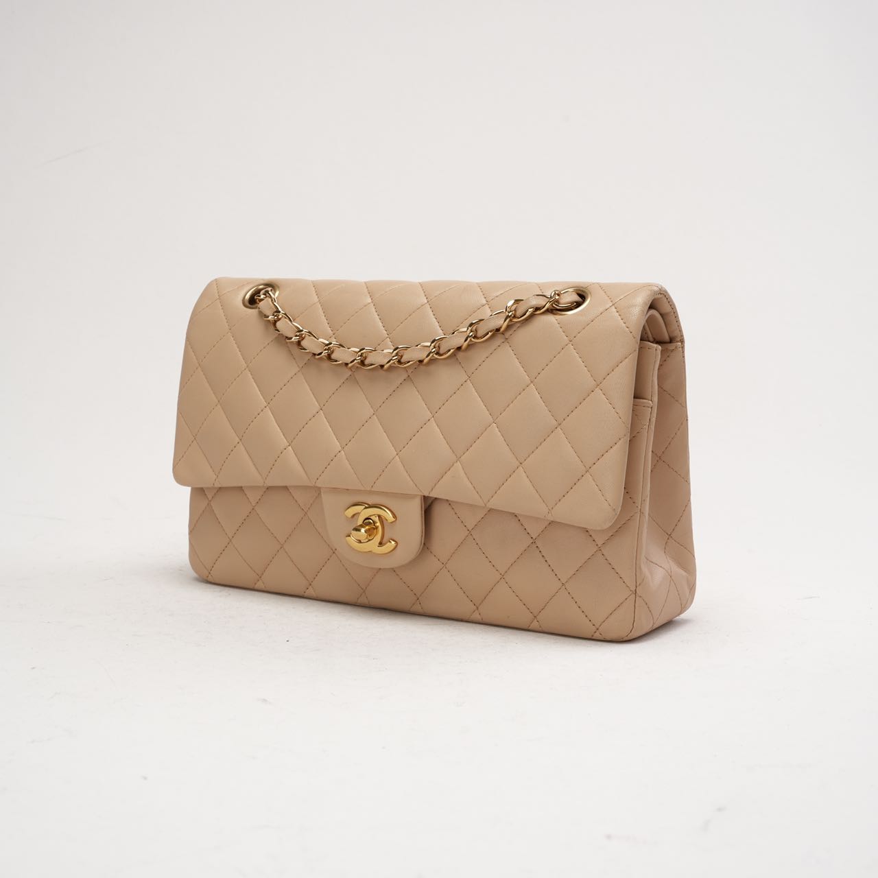 Chanel Timeless Medium Double Flap Lamb Beige 2011