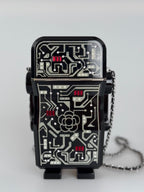 Chanel Plexiglass Crystal Robot Minaudiere Clutch Black