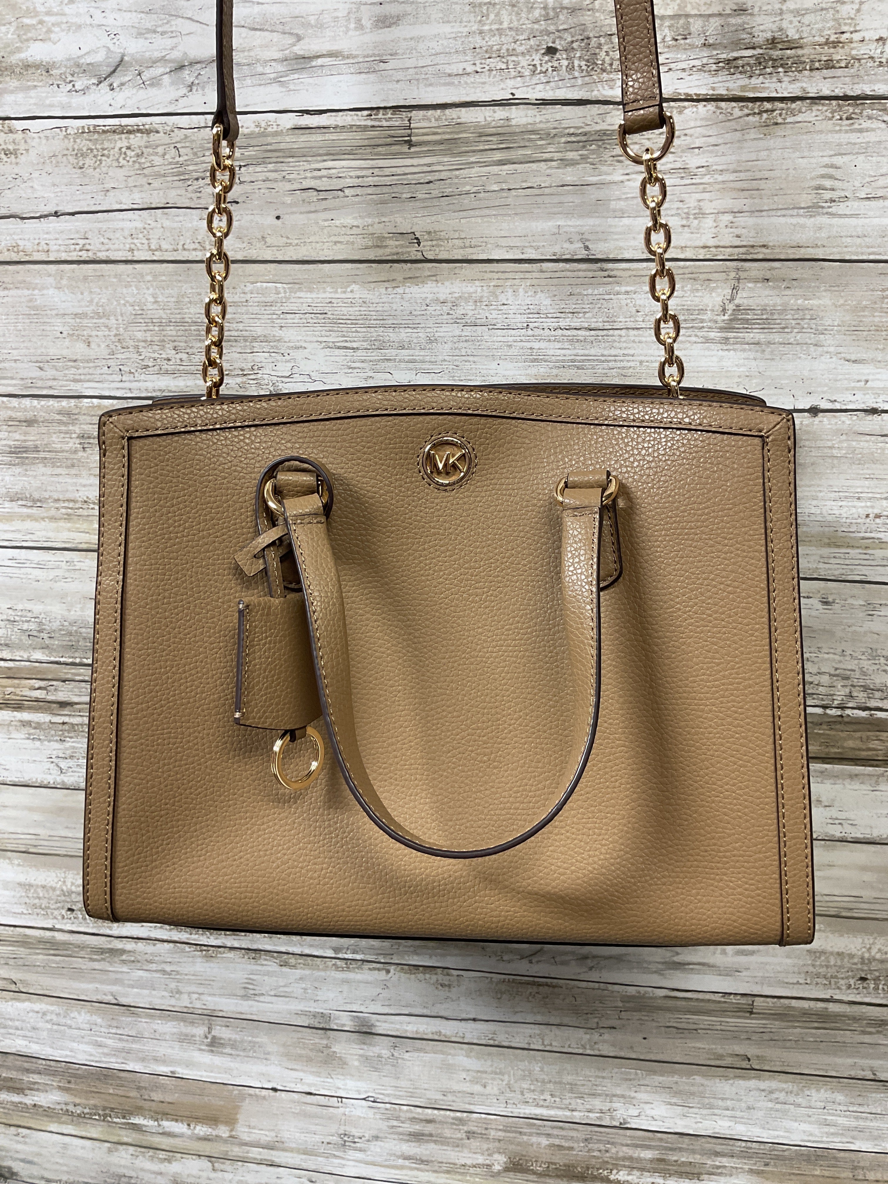 Handbag Designer By Michael Kors In Tan, Size:Medium