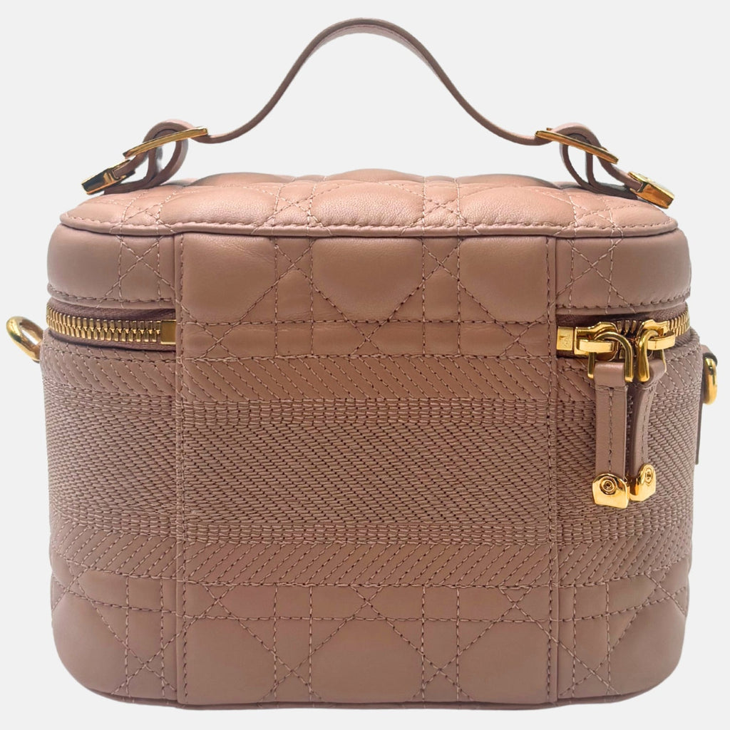 Vanity Case Dusty Pink Cannage Leather
