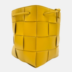 Cassette Bucket Bag Small Yellow Lambskin