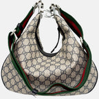 Attache Shoulder Bag Beige Supreme Monogram Calfskin Large