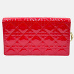 Lady Dior Clutch Bag Red Patent