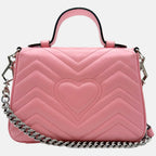 Marmont Top Handle Mini Bag Pink Matelassé Leather