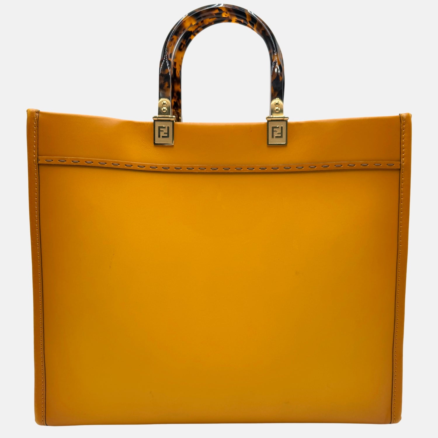 Sunshine Shopper Tote Mimosa Vitello Plexiglass Large