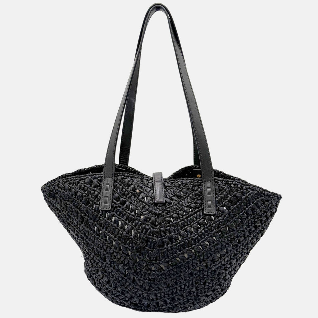 Panier Tote Bag Small Black Raffia