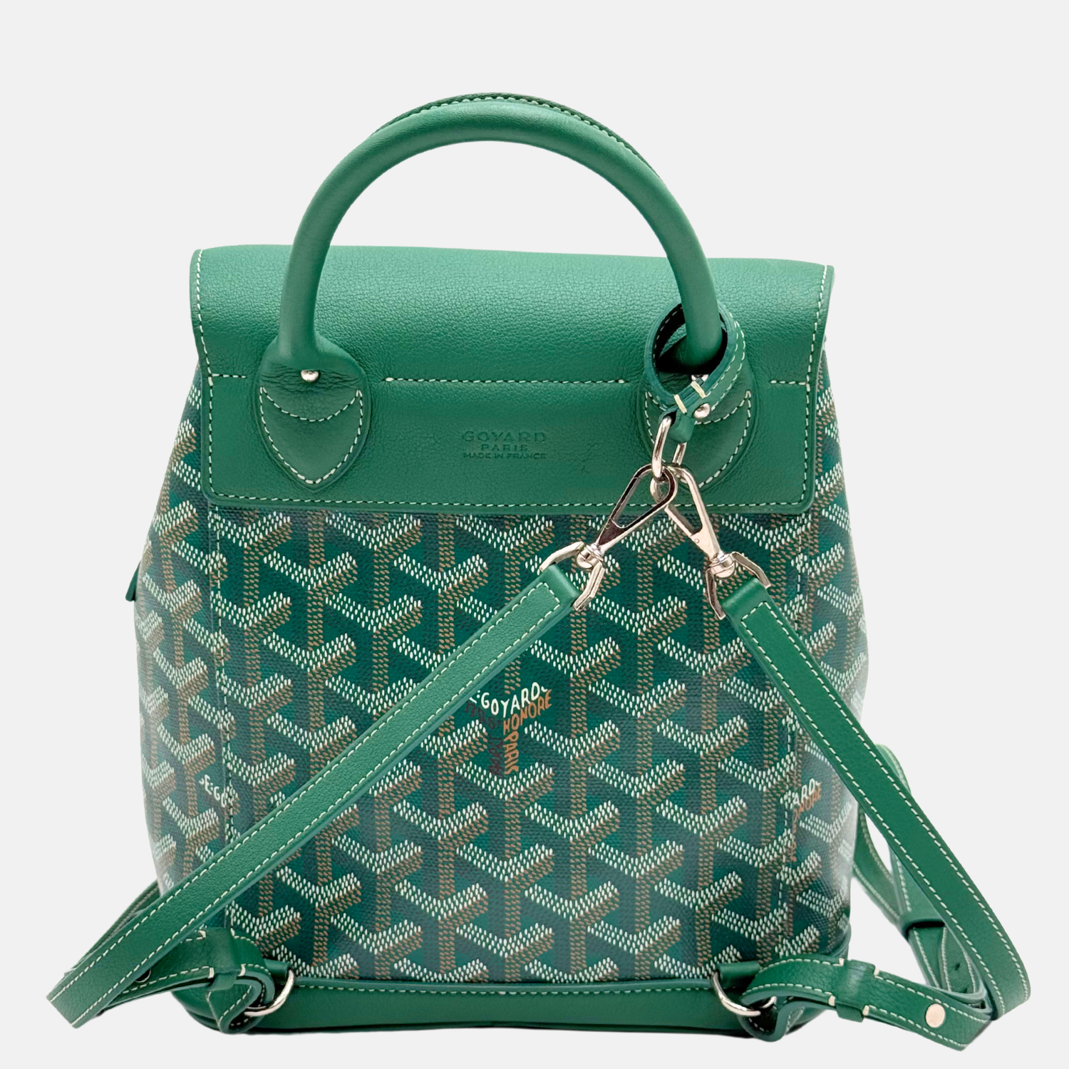 Alpin Mini Backpack Green Goyardine Calfskin