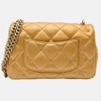 Sweetheart Chain Mini Flap Bag Gold Quilted Lambskin