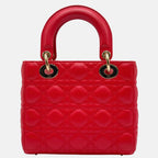 Lady Dior My ABCDior Red Lambskin Cannage Small