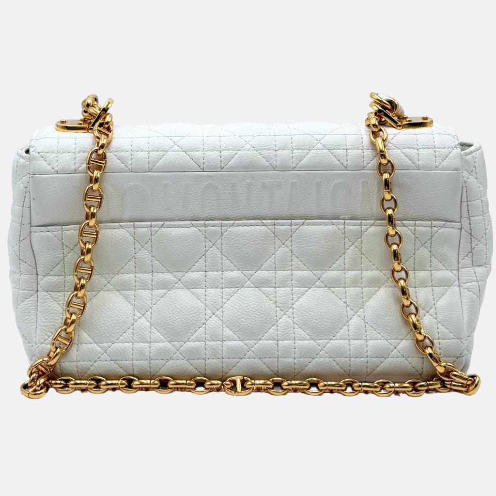 Caro Bag Ivory Lambskin Cannage Large