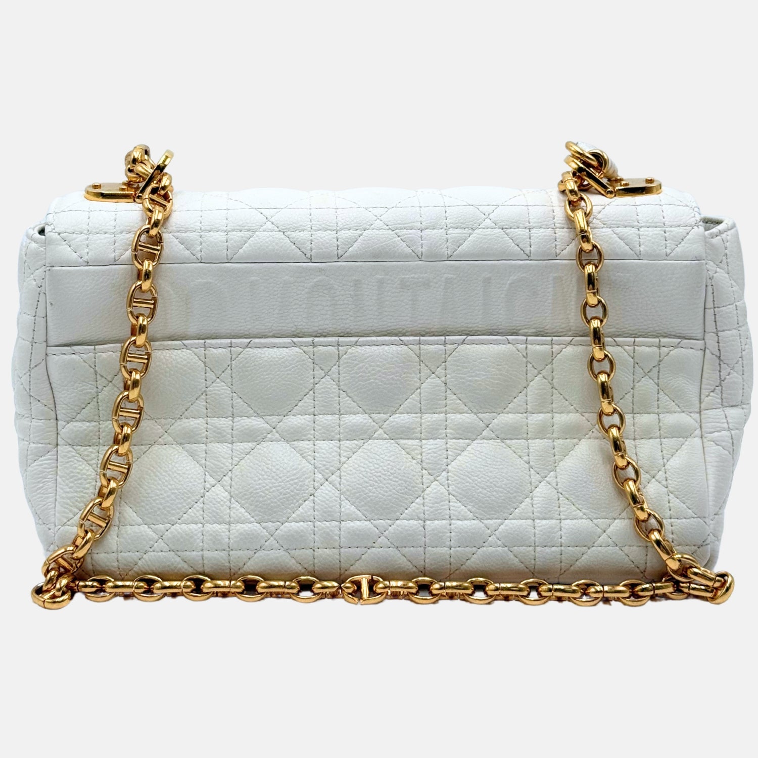 Caro Bag Ivory Lambskin Cannage Large