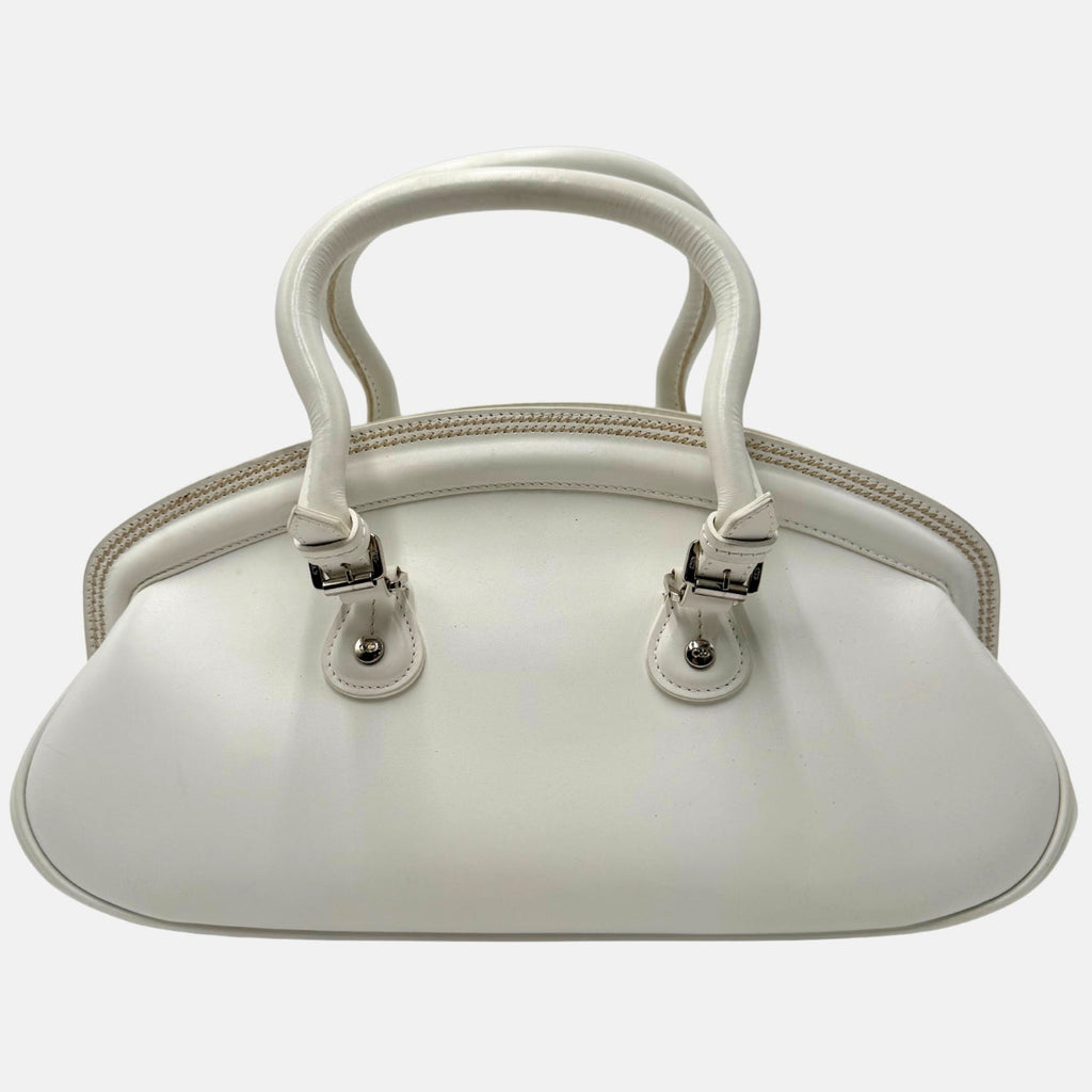 Detective Bag White Leather Small