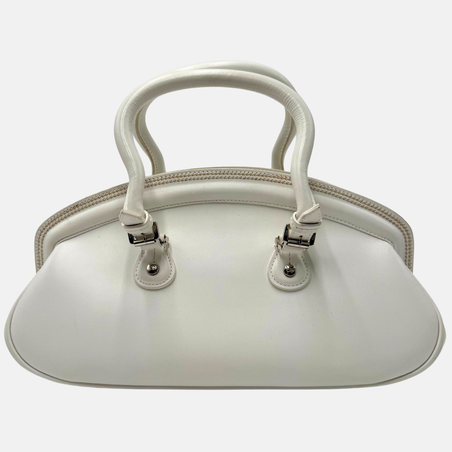 Detective Bag White Leather Small