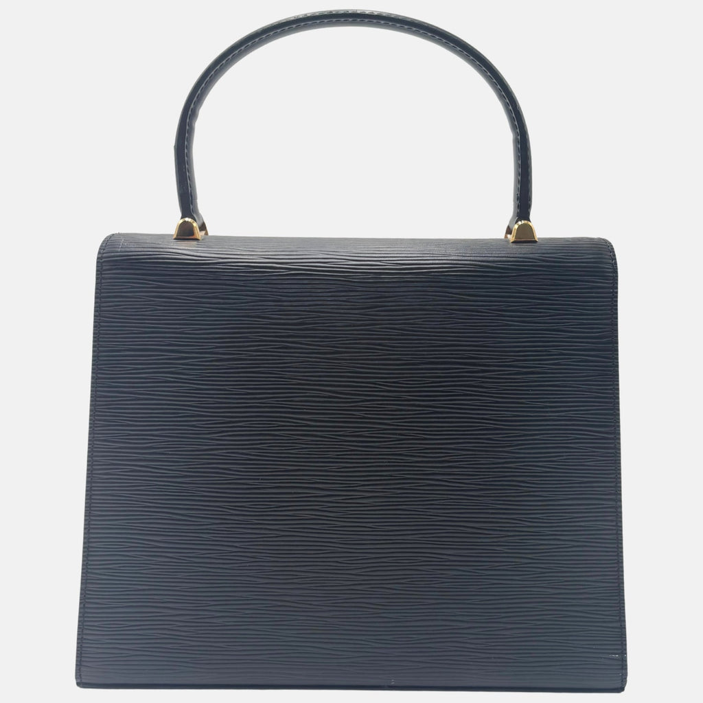 Malesherbes Top Handle Bag Black Epi Leather