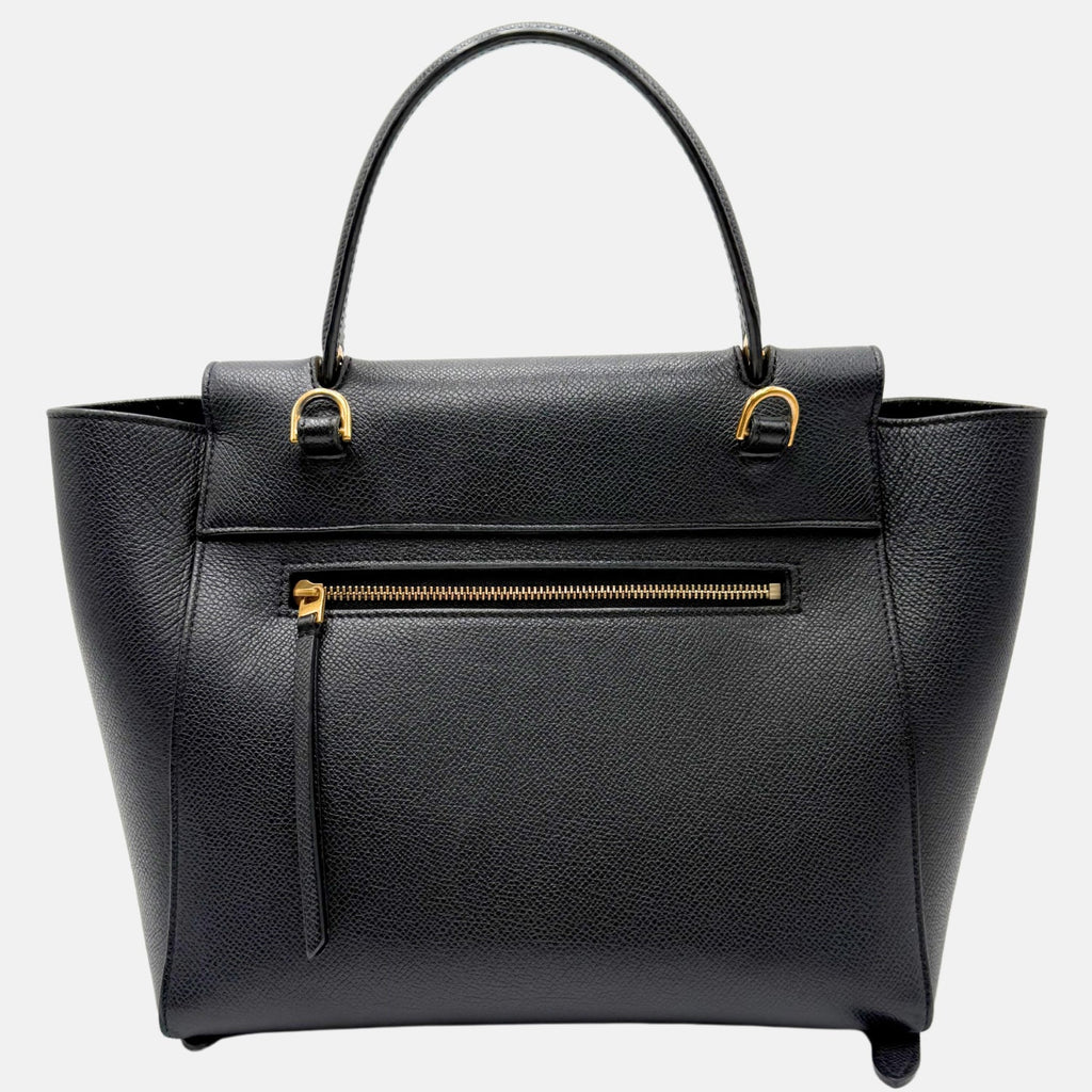 Belt Bag Black Grained Calfskin Nano