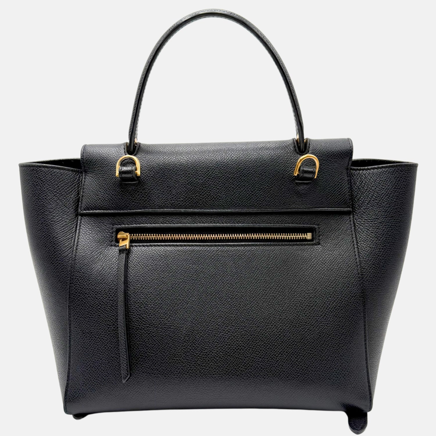 Belt Bag Black Grained Calfskin Nano