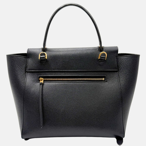 Belt Bag Black Grained Calfskin Nano