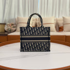Dior Book Tote Monogram Blue Small Tote Bag