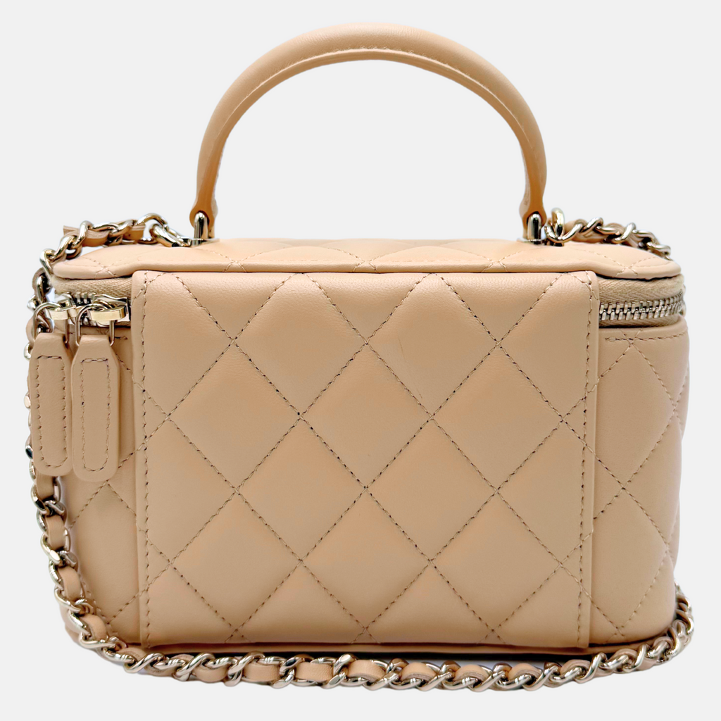 Top Handle Vanity Case Small Nude