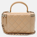 Top Handle Vanity Case Small Nude